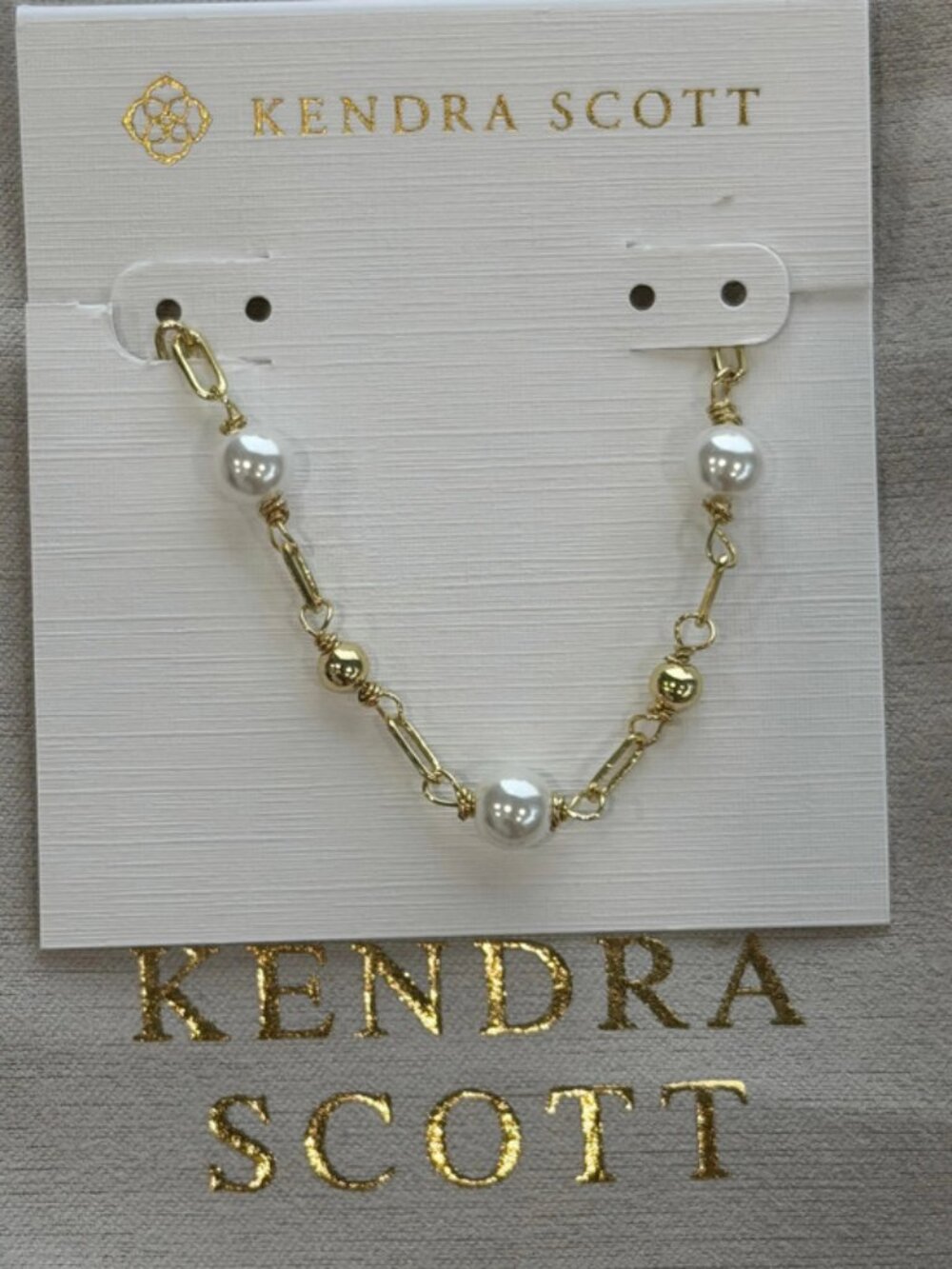 Kendra Scott white pearl bracelet